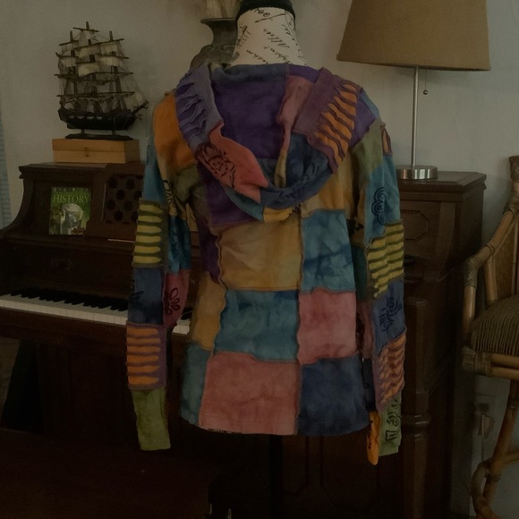 Rising International Multicolor Patchwork Utility Jacket - Picture 2 of 2